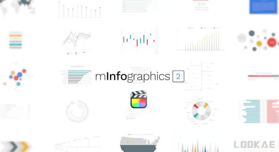 FCPX插件-115个现代设计信息数据图表统计展示动画预设mInfographics V2