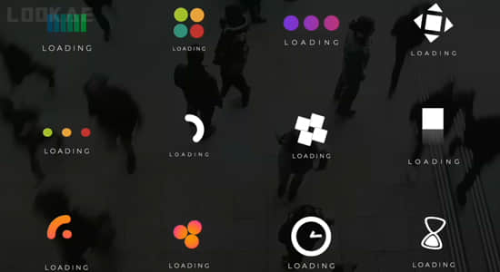 FCPX插件-12组读取加载等待图形动画 Loader