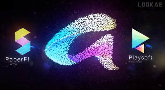AE模板-粒子汇聚LOGO标志小片头动画 Particle Logo
