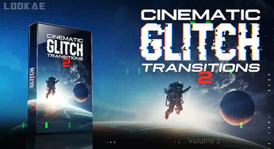 PR模板-电影故障毛刺干扰视觉特效转场过渡动画 Cinematic Glitch Transitions Pack V2
