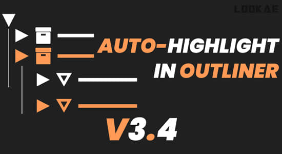 Blender插件-对象自动高亮显示 Auto-Highlight In Outliner V3.8.5