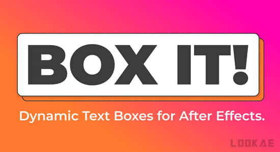 AE脚本-自适应底栏边框文字标题动画 Box It! v1.0+使用教程