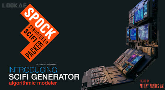 Blender插件-结构化科幻控制台模型生成器 Spock V1.1.1 – Structured Scifi Packer