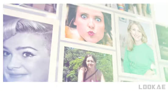 AE模板-时尚相框电子相册照片展示动画 Trendy Photo Frames