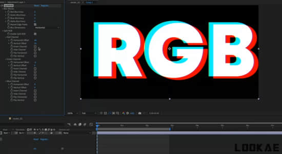 中文汉化AE插件-RGB色彩通道分离故障复古视觉特效 RGB Split v1.0.0