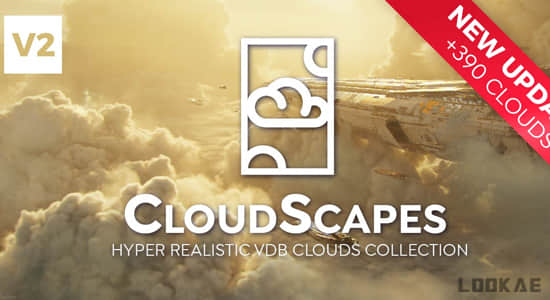 395种真实白云云朵VDB模型Blender预设 Cloudscapes V2