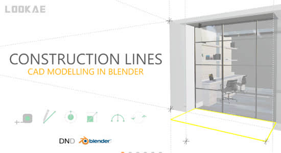 Blender插件-仿CAD风格施工线建模工具 Construction Lines v0.9.693