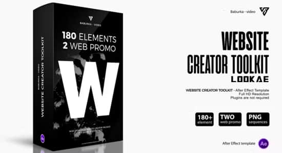 AE模板-手机平板电脑应用网页界面创建宣传展示动画 Website Creator Toolkit