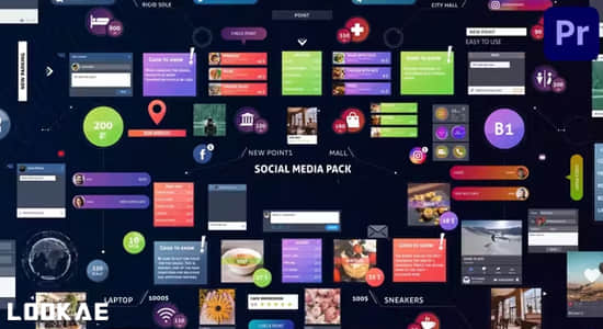 PR模板-社交网络媒体评论标注弹窗介绍图形动画 Social Media Pack