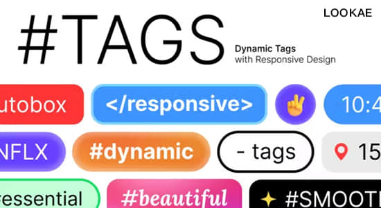 AE模板-创意动态标签文字标题动画 Dynamic Tags