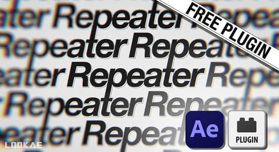 中文汉化AE插件-复制任意图层矩阵排列重复镜像偏移动画 Repeater v1.0.3 Win/Mac+使用教程