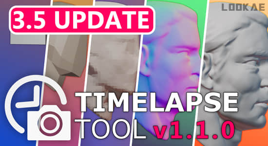 Blender插件-模型操作变化延时记录工具 Timelapse Tool V1.1.1