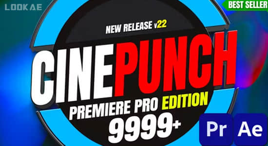 AE/PR电影视觉特效LUTs调色视频素材音效预设套装 CINEPUNCH V22