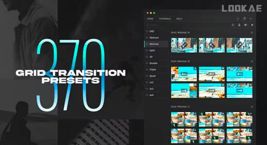 AE脚本-370个画面网格分割切换转场过渡预设 Grid Transitions