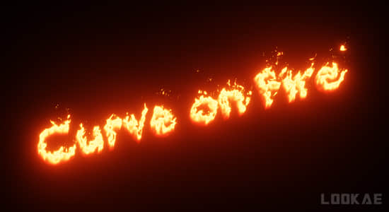自定义路径火焰燃烧特效动画资产Blender预设 Curve Fire V1.2