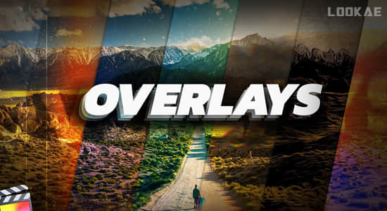 FCPX插件-50种图形光效粒子阴影复古刮痕纹理混合叠加动画效果 Overlays