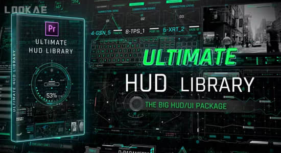 PR模板-263组未来图形元素HUD地图加载UI界面显示动画 Ultimate HUD Library