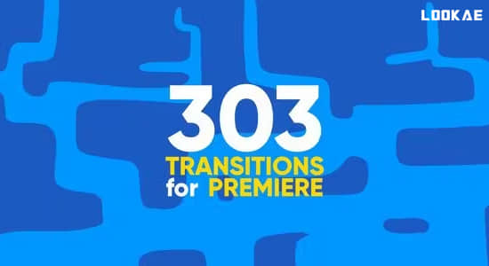 AE/PR模板-303个动漫卡通MG图形转场动画预设 Cartoon Transitions