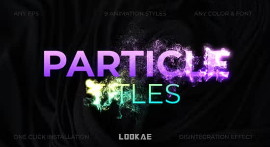 达芬奇模板-粒子溶解消散文字标题动画 Particle Dissolve Titles