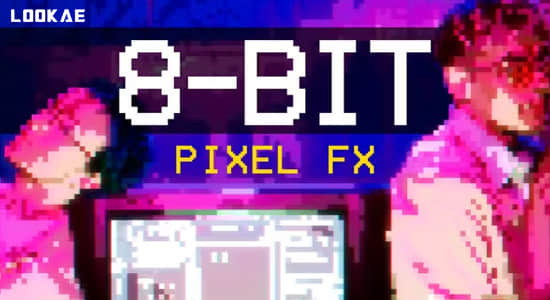 达芬奇模板-复古怀旧8位游戏像素视觉特效预设 8 Bit Game Effect