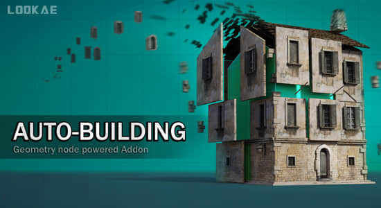 Blender插件-三维楼房建筑自动生成器+预设 Auto-Building v1.1.4