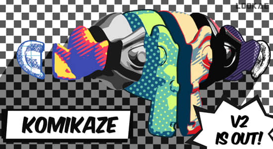 二维卡通动漫材质着色器资产Blender预设 Komikaze V2.1