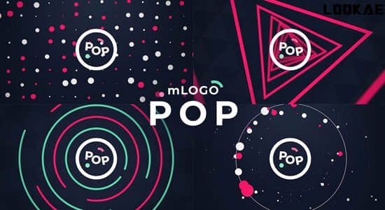 FCPX插件-30种创意图形LOGO标志展示MG动画 mLogo POP