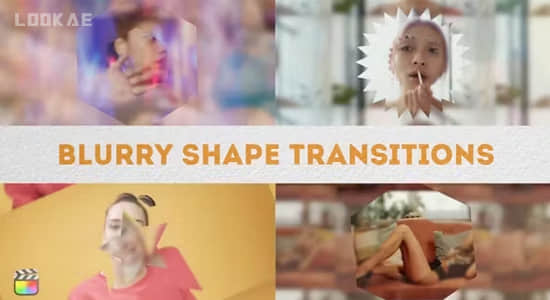 FCPX插件-38个简单基本实用图形遮罩蒙版转场过渡预设 Blurry Shape Transitions