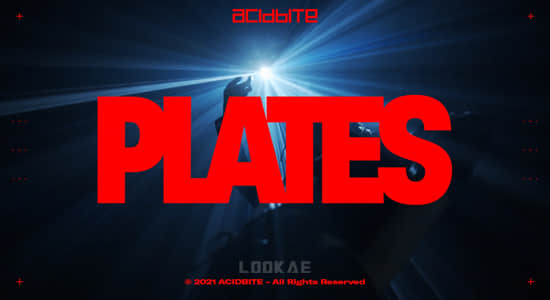 4K视频素材-复古摇滚活力图形元素边框动画 Plates