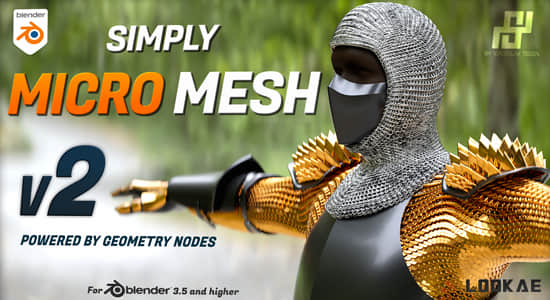 Blender插件-快速创建生成网格模型工具 Simply Micro Mesh v2.1