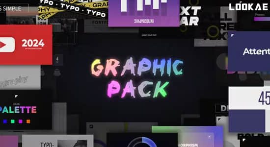 AE模板-600种文字标题指示线排版设计动画 Graphic Pack for After Effects