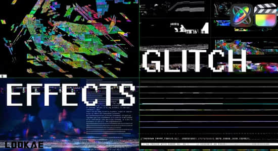 FCPX插件-100个故障毛刺像素损坏干扰视觉特效动画 Glitch Effects