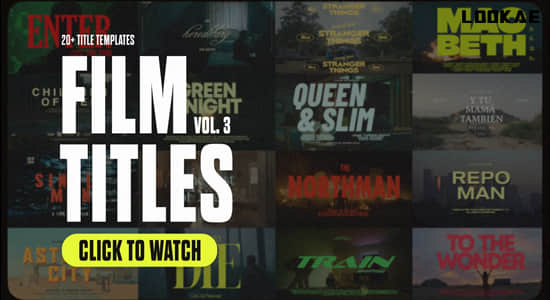 AE/PR/FCPX/PS模板插件-20组电影文字标题排版视觉设计 Tropic Colour – Film Titles Vol.3