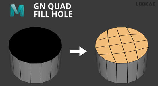 Maya插件-多边形封孔工具 GN Quad Fill Hole v4.18 Win