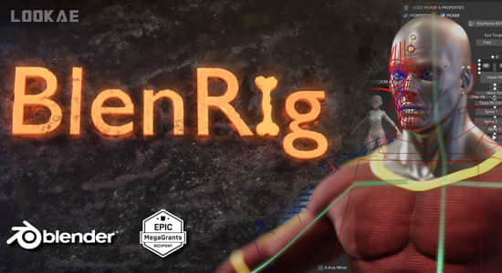 Blender插件-三维立体人物角色绑定工具 BlenRig 6 V2.1.0+使用教程