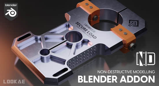 Blender插件-非破坏性硬面建模增强工具 ND – Non-Destructive Modelling V1.48.0