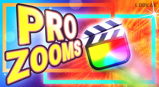 FCPX插件-模拟摄像机推拉摇晃对焦移动运镜动画 Pro Zooms