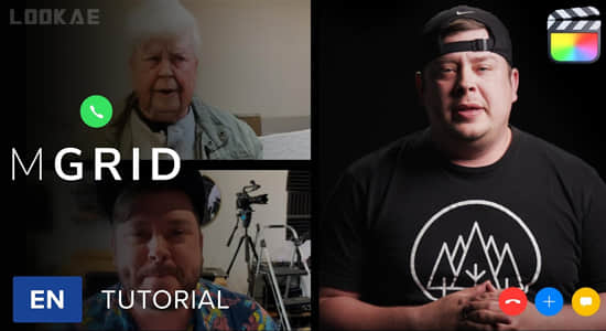 FCPX插件-37个网格组合分屏拼贴多人视频通话聊天动画 mGrid+使用教程