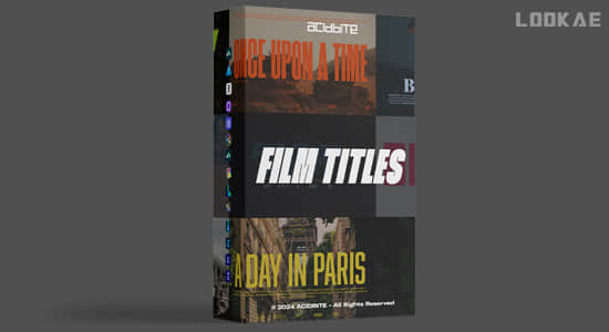 AE/PR/PS/FCPX/达芬奇模板-25组电影海报文字标题排版宣传展示预设 Film Titles