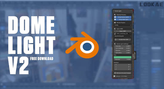 Blender插件-穹顶天空生成器 Dome Light V2.0.2