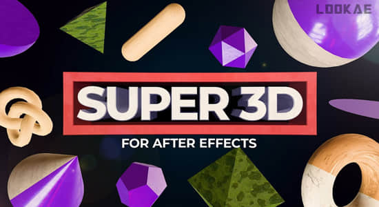AE脚本-三维模型直接导入添加纹理材质 Super 3D V1.4.2