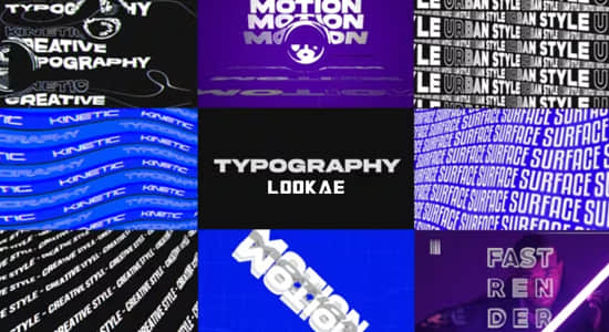 FCPX插件-100组横屏竖屏创意抽象文字标题排版设计动画预设 Kinetic Typography V4.0