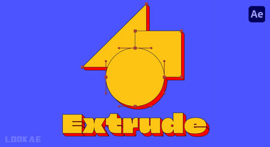 Mac苹果版AE插件-文字蒙版图形层拉伸挤压效果 Extrude v1.0.1