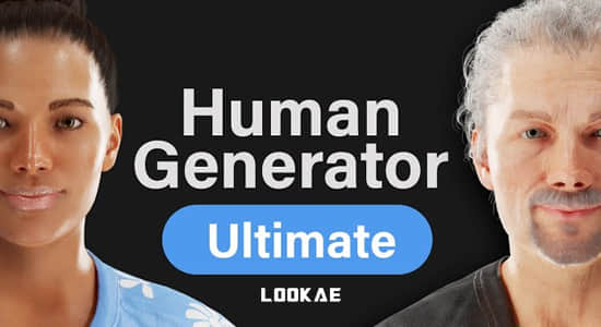 Blender插件-三维人物模型生成器 Human Generator Ultimate 4.0.26+预设