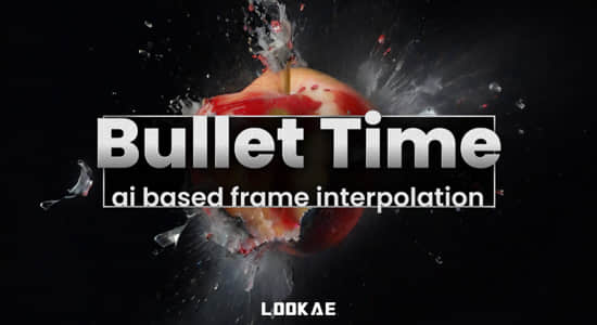 Mac苹果版-人工智能子弹时间插帧流畅慢动作特效AE插件 Bullet Time v1.1.8