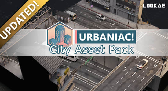 城市街道高架桥道路设施模型资产Blender预设 Urbaniac! Street Roads & Highways v3.06 Pro