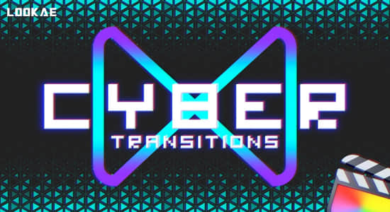 FCPX插件-40个未来科幻赛博朋克故障损坏干扰转场预设 Cyber Transitions