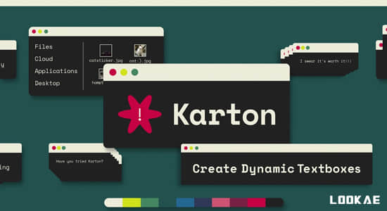 AE脚本-创建自适应动态文字底框动画 Karton V2.0.1