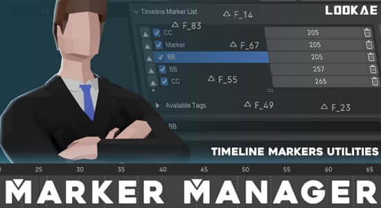Blender插件-时间轴标记管理器 Marker Manager V1.0.0