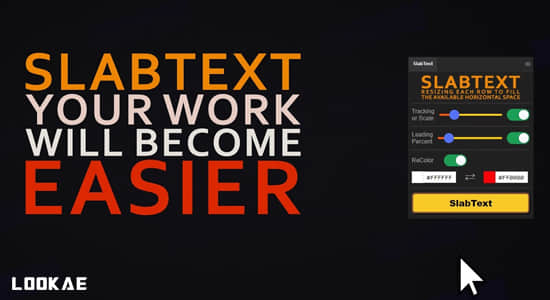 AE/AI/PS脚本-智能文字标题排版对齐工具 SlabText V1.0.1